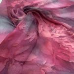 Bright raspberry-coloured scarf in pure silk - Image 6
