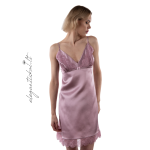Natural silk nightgown and robe set (ash rose) - Image 6