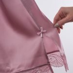 Natural silk nightgown and robe set (ash rose) - Image 7