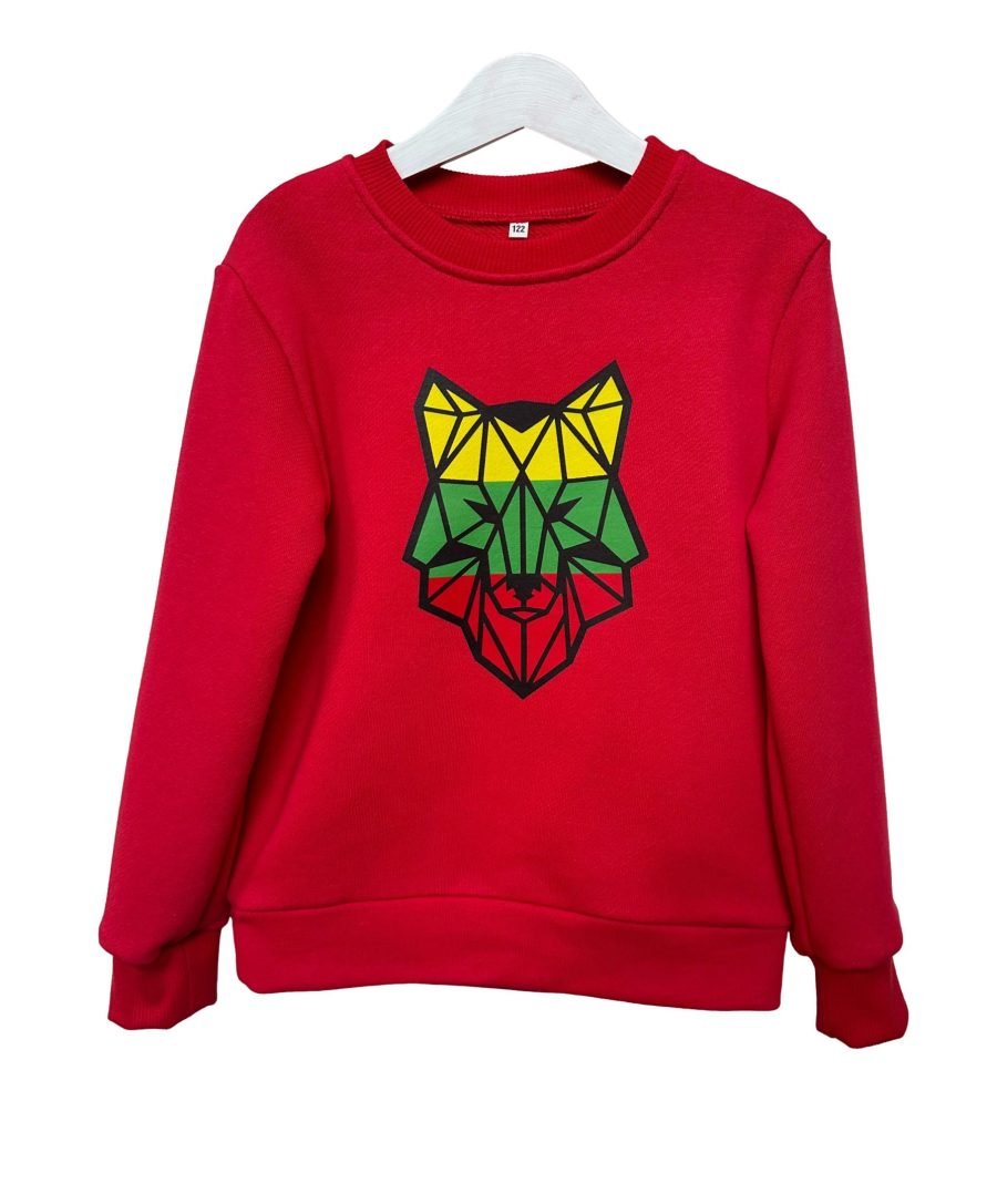 Red children's jumper "Wolf LT"