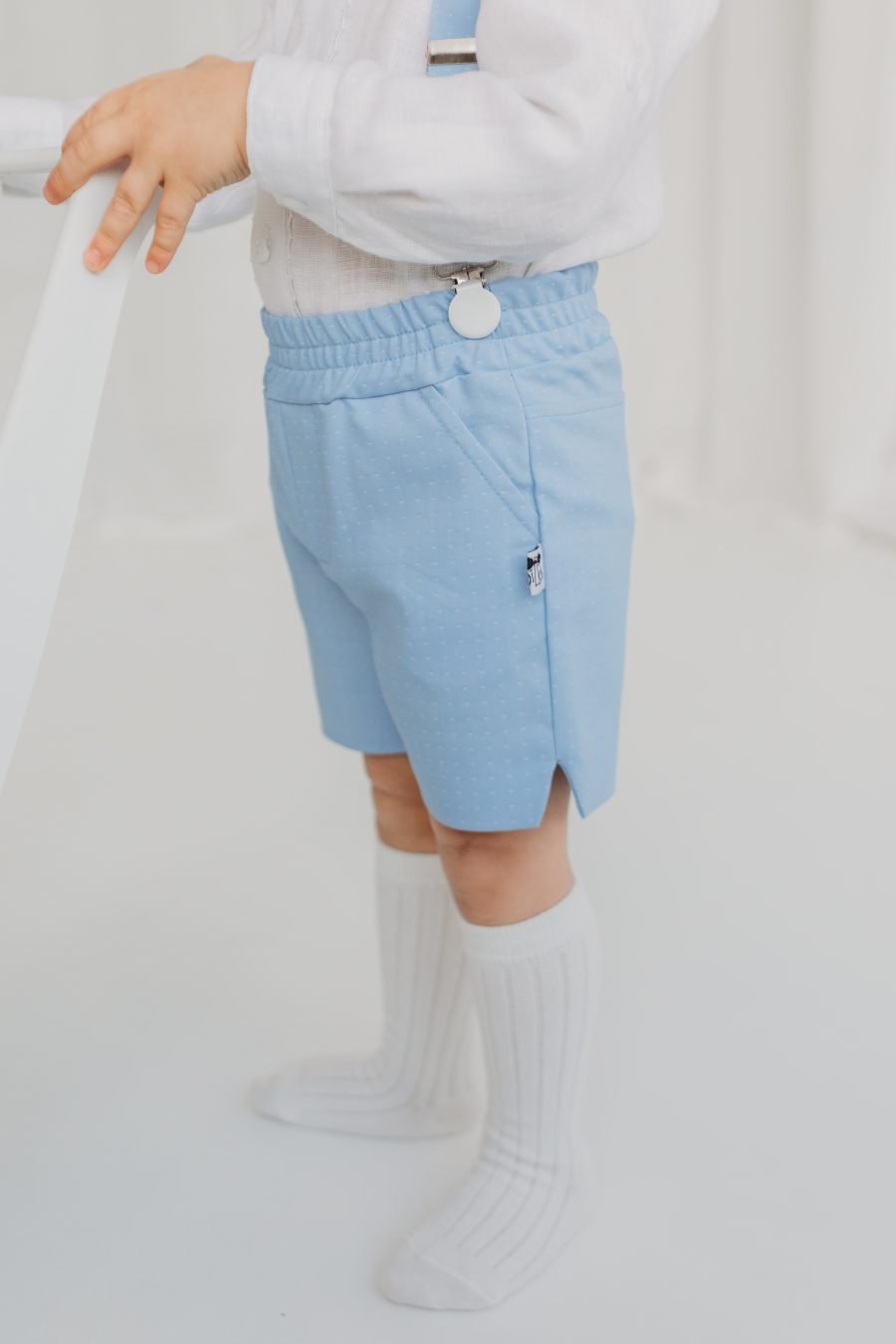 Boy's summer suit with shorts, bowtie - Image 4