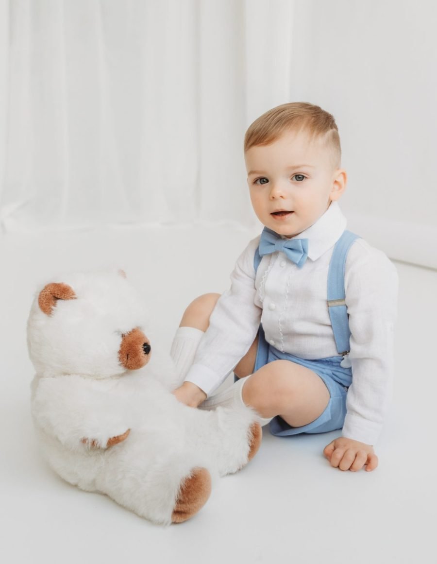 Boy's summer suit with shorts, bowtie - Image 5