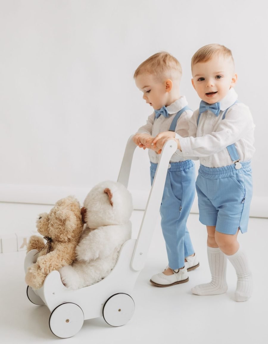 Boy's summer suit with shorts, bowtie - Image 6