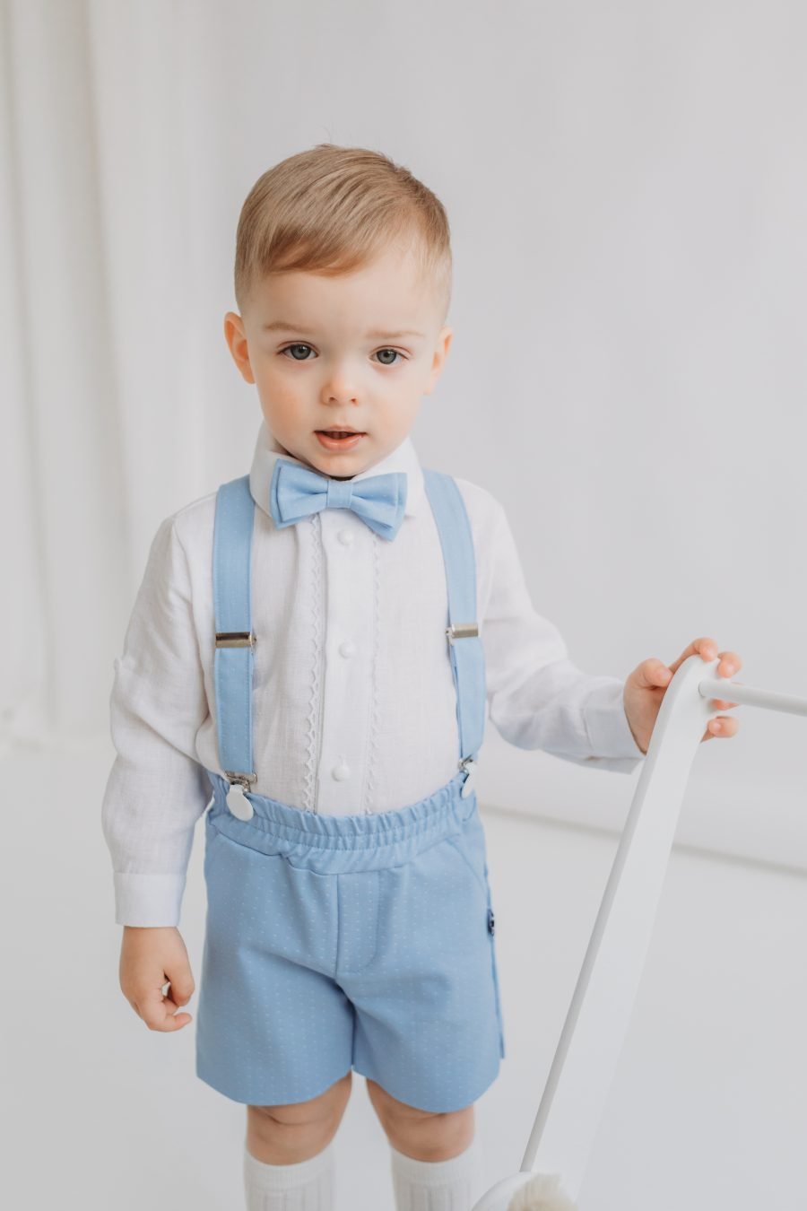 Boy's summer suit with shorts, bowtie