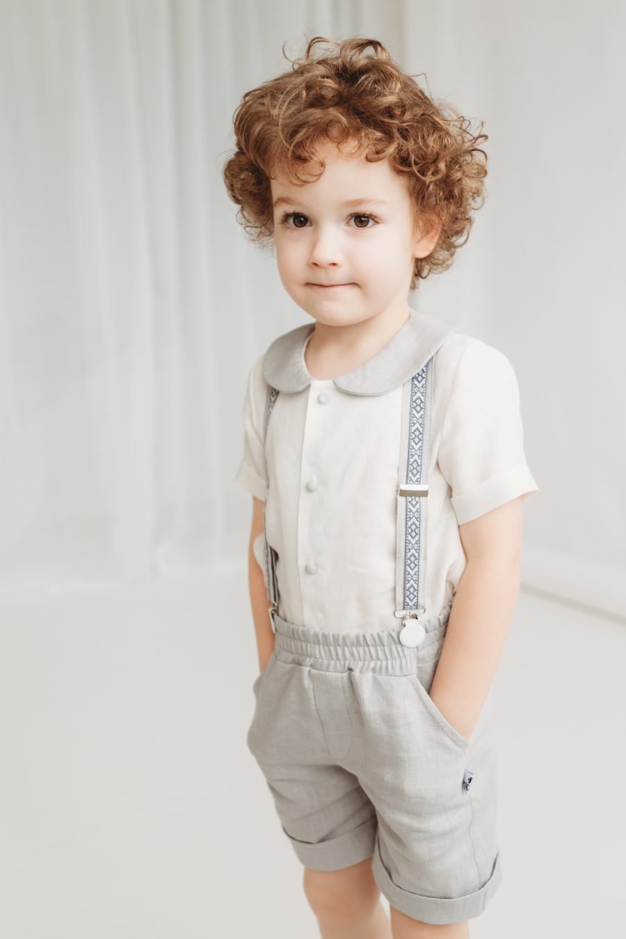 Linen summer suit for boy