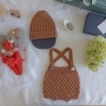 Hand knitted baby romper in merino wool (solid colours) - Image 3