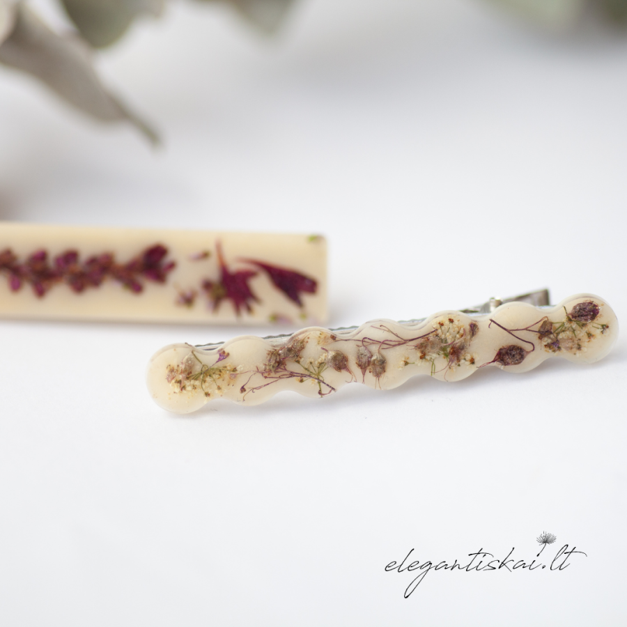 Handmade hair clips "Garden" (2 pcs.) - Image 3