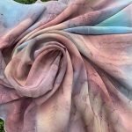 Pastel color scarf made of natural silk - Image 2