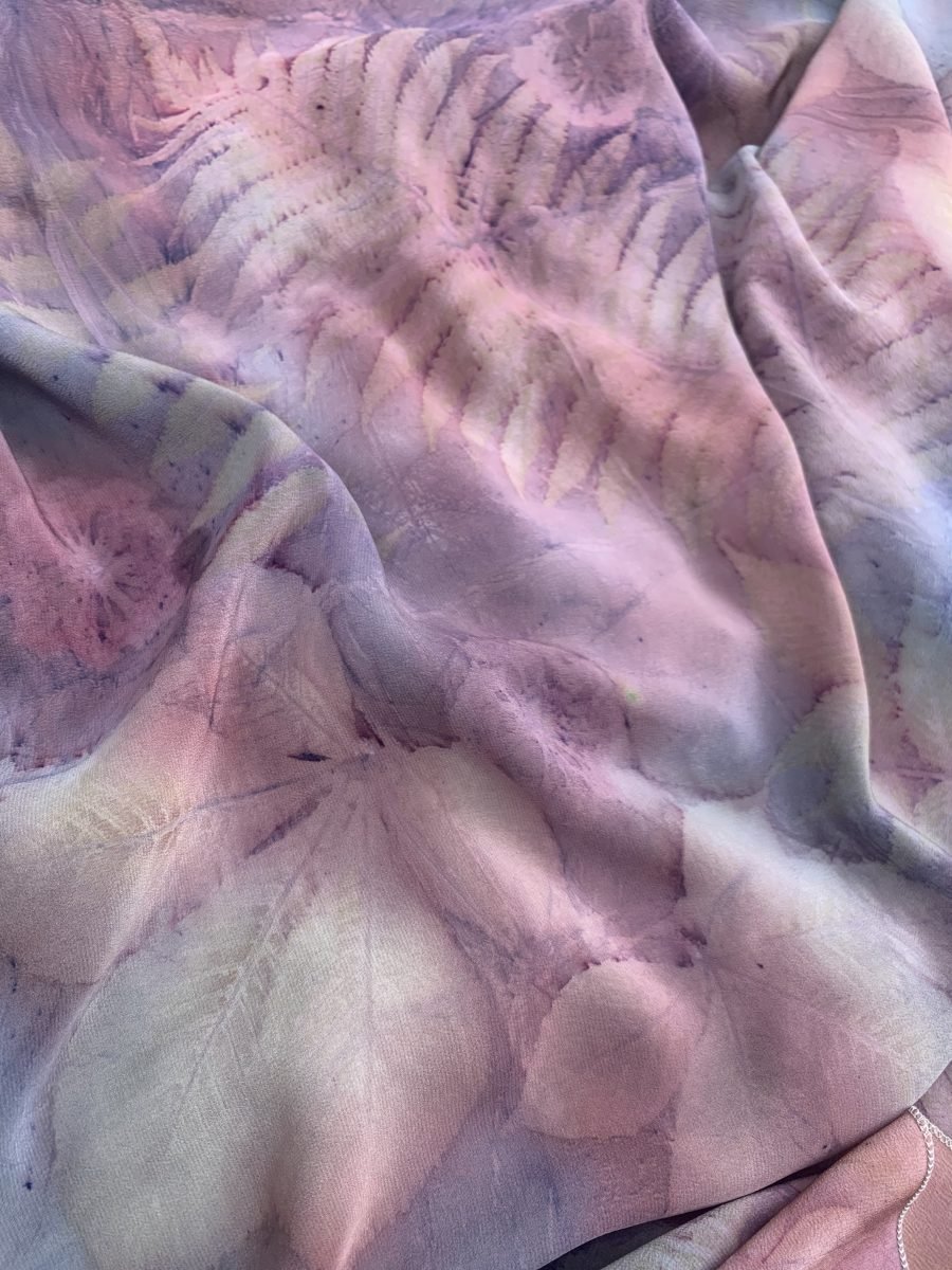 Pastel color scarf made of natural silk