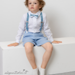 Christening clothes for a boy with shorts made of natural linen - Image 3