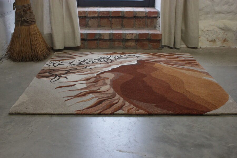 One-of-a-kind, hand-woven linen rug "Dune" - Image 2