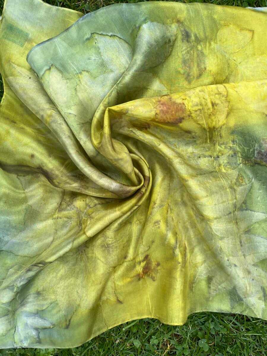 Natural silk scarf "Moment of pink silence" (Kopija) (Kopija) (Kopija) (Kopija) - Image 4