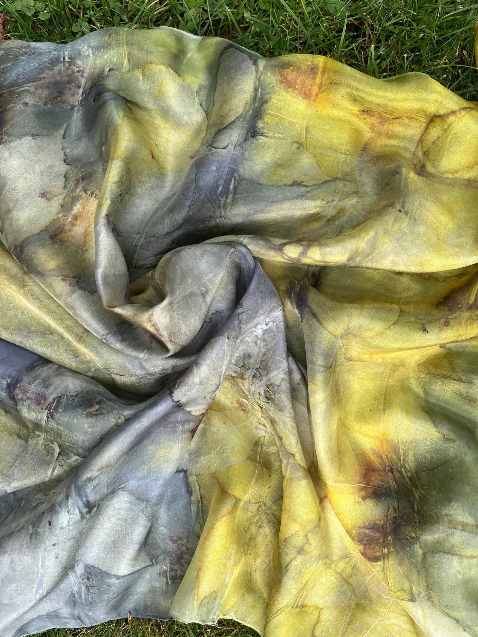 Natural silk scarf from the autumn collection (Kopija) - Image 4