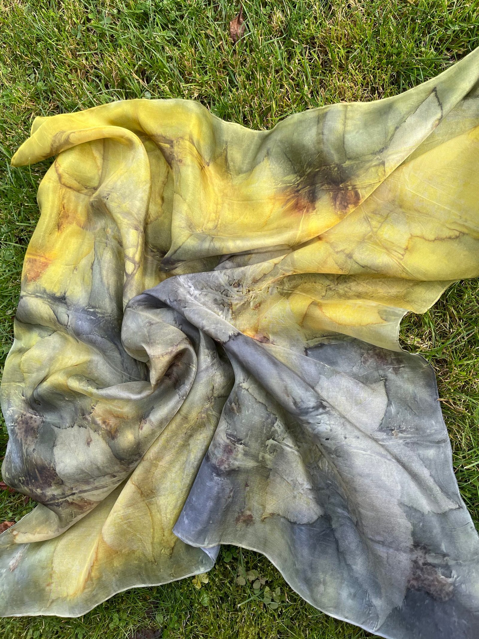 Natural silk scarf from the autumn collection (Kopija) - Image 5