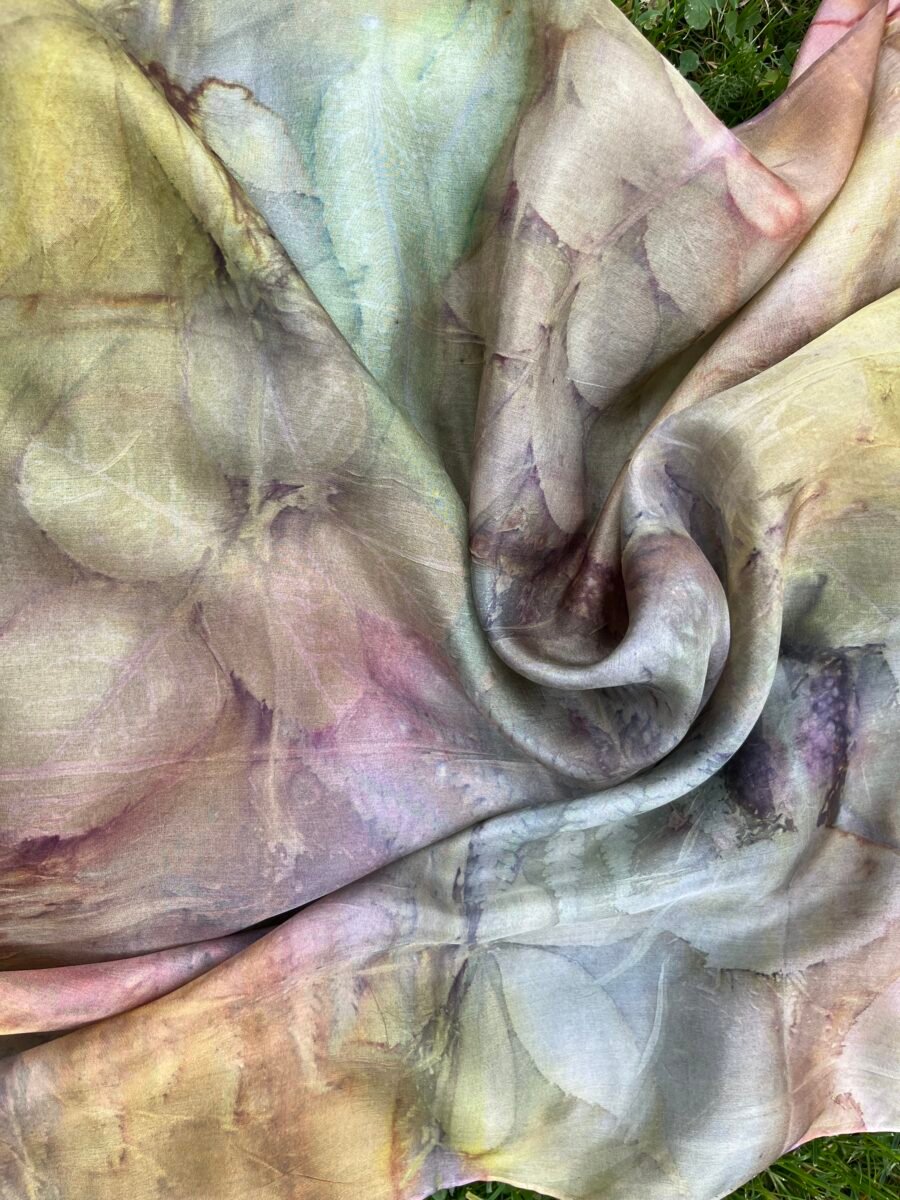 Natural silk scarf "Moment of pink silence" (Kopija) (Kopija) (Kopija) - Image 3