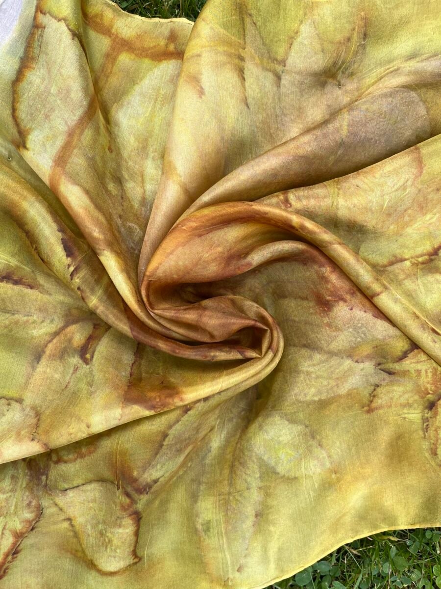 Natural silk scarf "Moment of pink silence" (Kopija) - Image 2