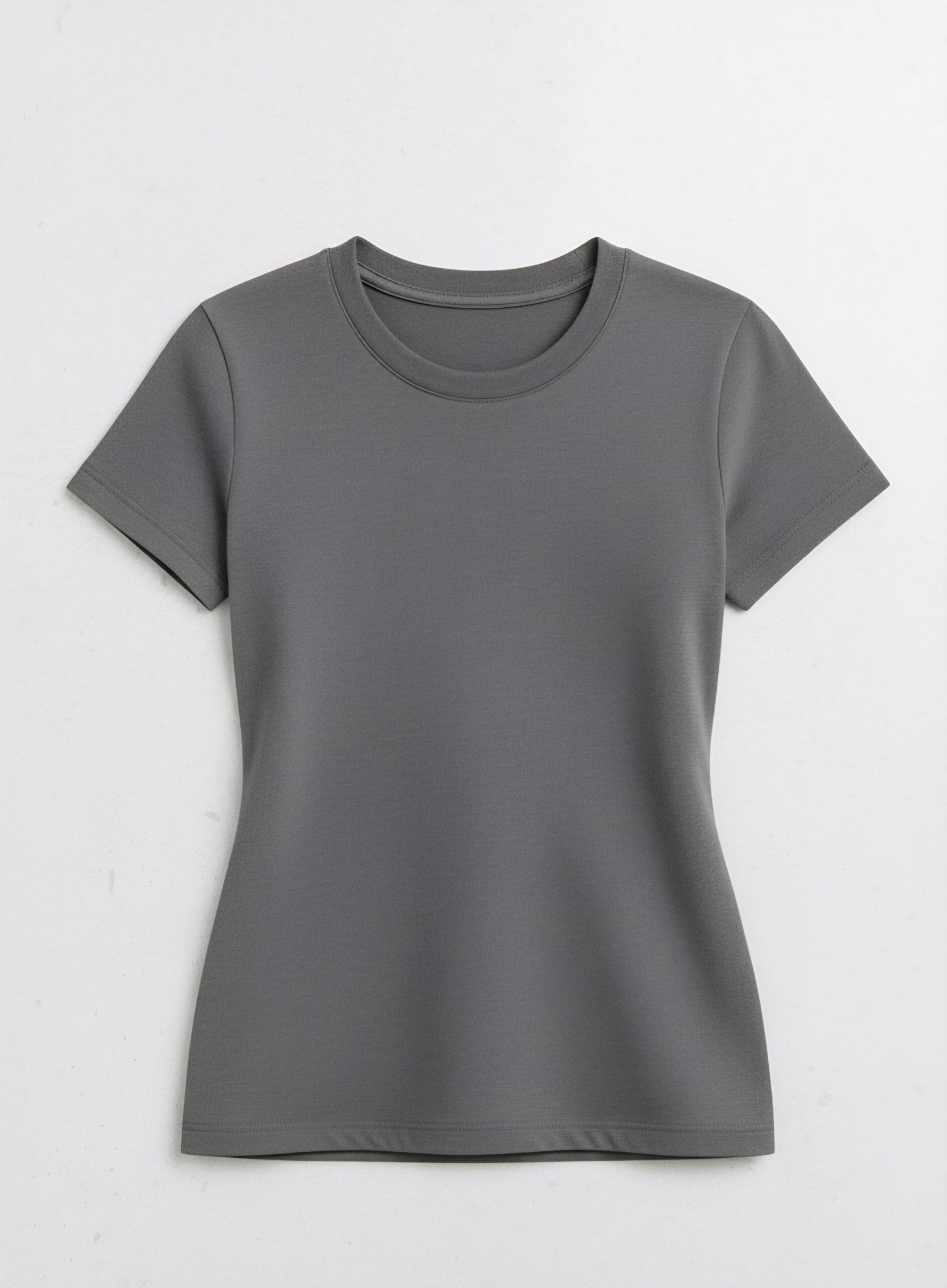 Women's merino wool T-shirt (gray) - Image 3