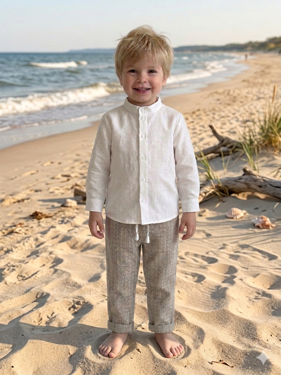 Boy's trousers and white shirt set (Kopija) - Image 2