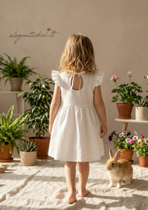 naturalaus lino sukneles