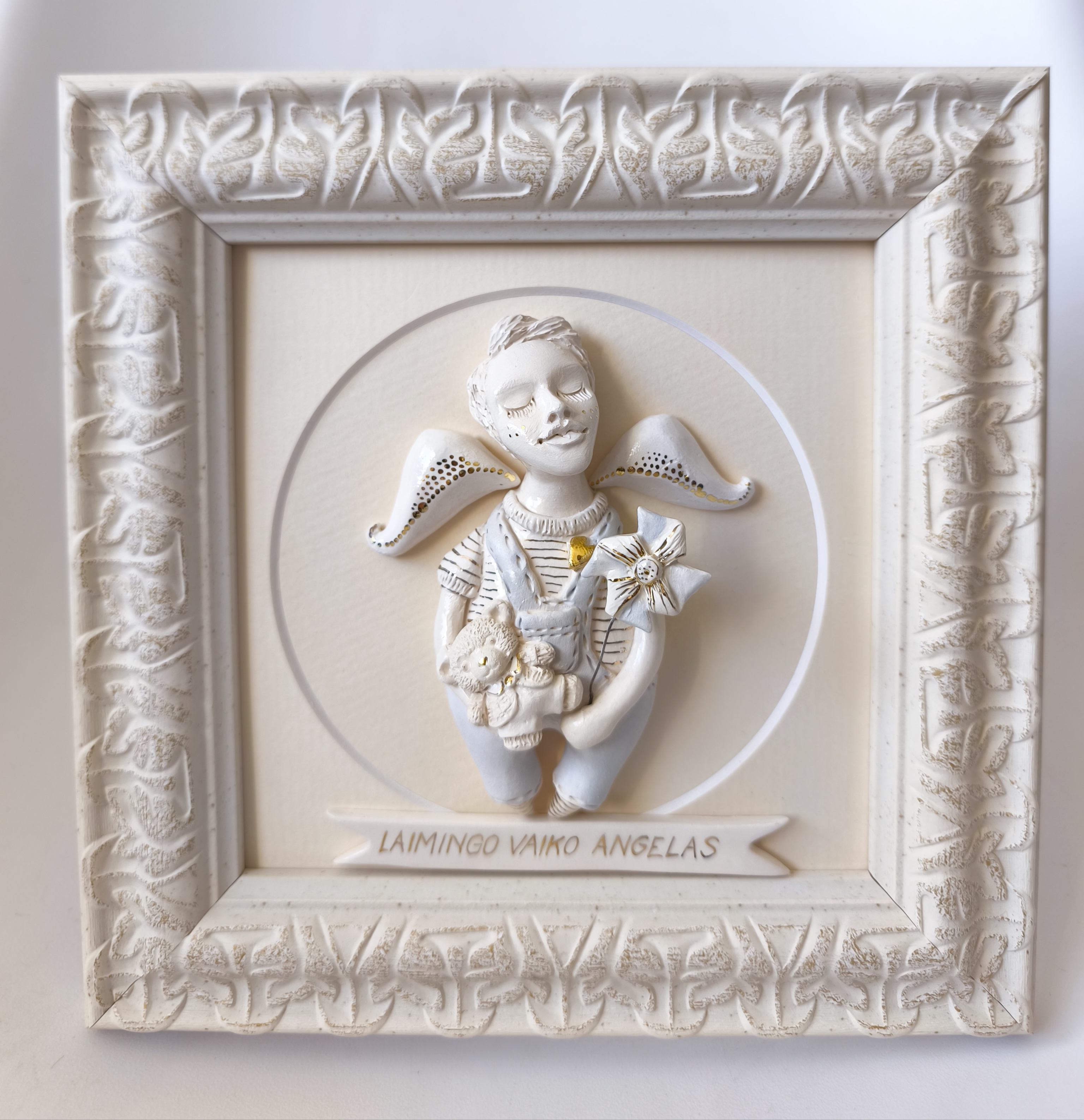 Handmade angel with strawberries in a frame (Kopija) (Kopija) - Image 4