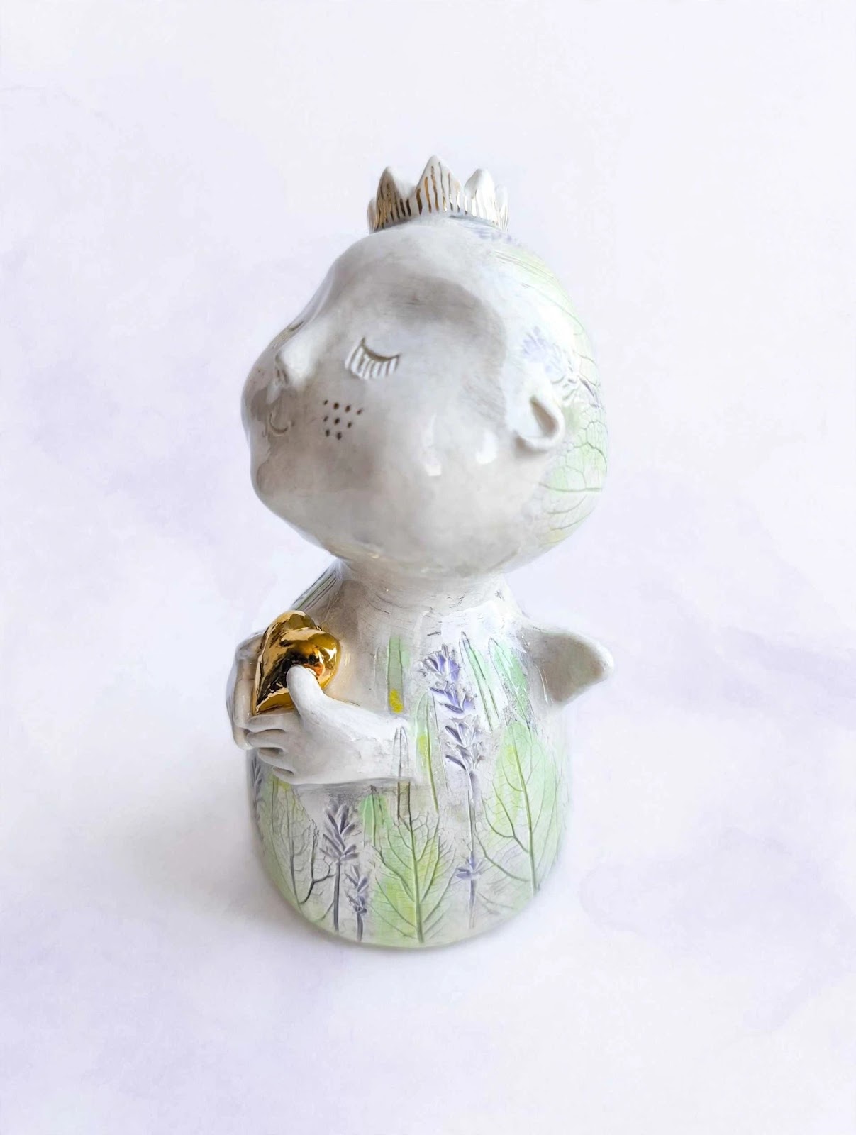 Original handmade angel from white ceramic (Kopija) - Image 2