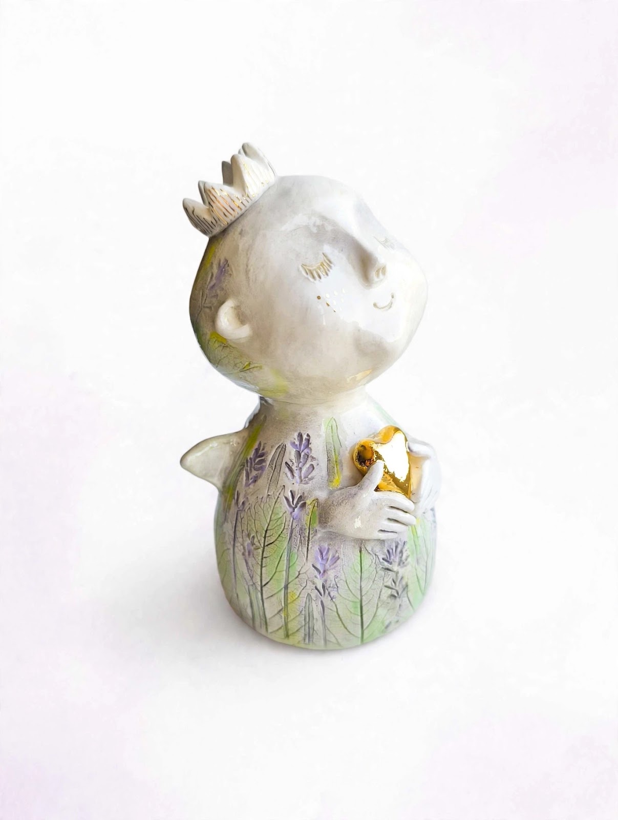 Original handmade angel from white ceramic (Kopija) - Image 3